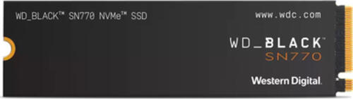 2.0 TB SSD Western Digital WD_BLACK SN770 NVMe SSD, M.2/M-Key (PCIe 4.0 x4), lesen: 5150MB/s, schreiben: 4850MB/s SLC-Cached, TBW: 1.2PB
