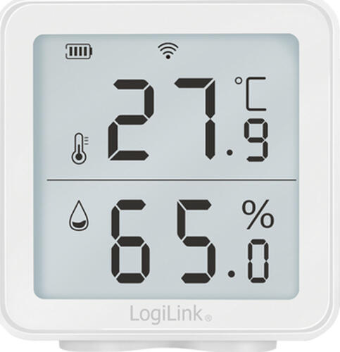 LogiLink SC0116 Hygrometer/Psychrometer Drinnen Elektronisches Hygrometer Weiß