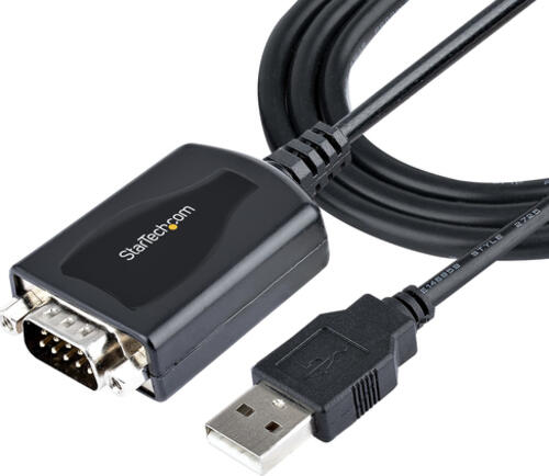 StarTech.com 1m USB auf RS232 Adapter mit COM Speicherung, DB9 Stecker RS232 auf USB Konverter, USB zu Seriell Adapter für PLC/Drucker/Scanner, Prolific Chipset - Windows/Mac