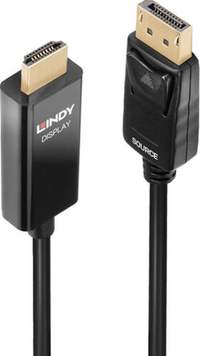 Lindy 40928 Videokabel-Adapter 5 m DisplayPort HDMI Typ A (Standard) Schwarz