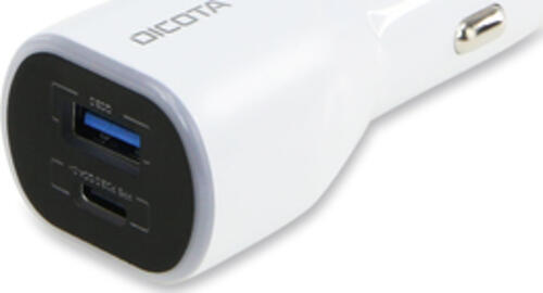DICOTA D31932 Ladegerät für Mobilgeräte Laptop, Smartphone, Tablet Weiß Zigarettenanzünder Auto