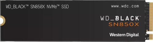 1.0 TB SSD Western Digital WD_BLACK SN850X NVMe SSD, M.2/M-Key (PCIe 4.0 x4), lesen: 7300MB/s, schreiben: 6300MB/s SLC-Cached, TBW: 600TB