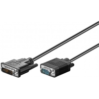 1m Kabel DVI-I Stecker > VGA Stecker