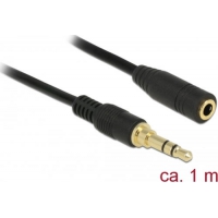 DeLOCK 85576 Audio-Kabel 1 m 3.5mm Schwarz