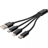 DIGITUS 3-in-1 Kabel USB-A + Lightning