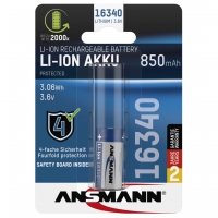 Ansmann RCR123A 16340 Li-Ion 850mAh