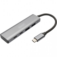 DIGITUS USB-C 4 Port HUB Alumin.