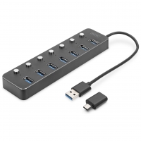 DIGITUS USB 3.0 Hub, 7-port schaltbar,