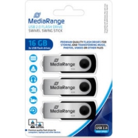 3x 16 GB MediaRange USB Flexi-Drive