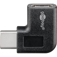 Adapter USB-C auf USB-C 90°, schwarz