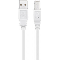 1m USB 2.0-Kabel TypA auf TypB goobay weiß 