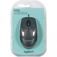 Logitech M100 Optical Mouse schwarz,