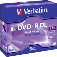 VERBATIM DVD+R 8x 5er Pack DL 8.5GB