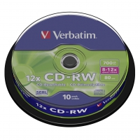 1x10 Verbatim CD-RW 80 / 700MB