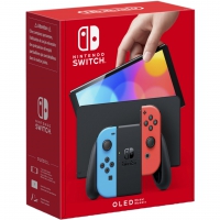 Nintendo Switch OLED schwarz/blau/rot,