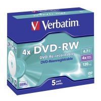 VERBATIM DVD-RW 4x 5er Pack 4.7GB
