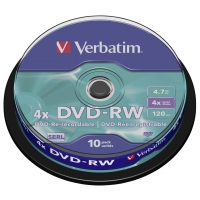 VERBATIM DVD-RW 4fach 10er Spindel