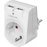 LogiLink PA0246 Netzstecker-Adapter Weiß
