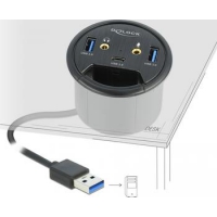 Delock 3 Port Tisch-Hub 1 x USB