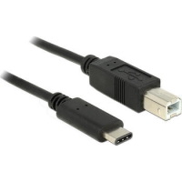 1,0m USB 2.0-Kabel Delock Typ-B auf Typ-C 