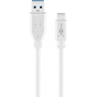 1m USB-C auf USB A 3.0 Kabel, weiß