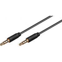 2m Audio-Kabel Schwarz4 Pin Stecker
