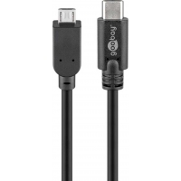 0,6m USB 2.0-Kabel, Typ-C auf Typ-B-Micro